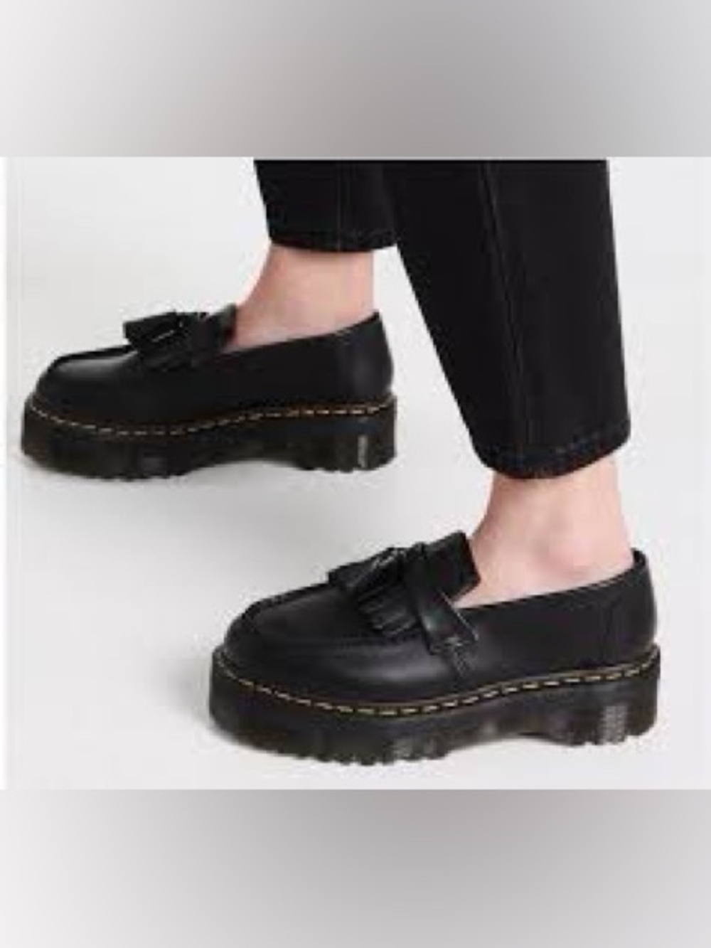 Dr. Martens Black Platform Tassel Loafers NWOT Unisex